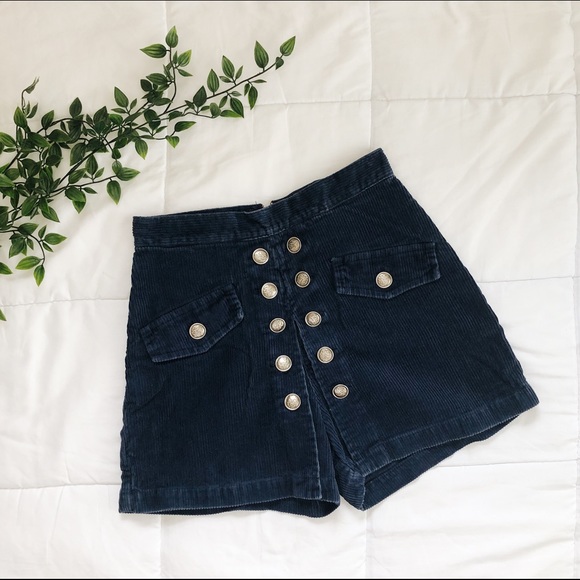 Vintage Pants - Vintage blue corduroy skort